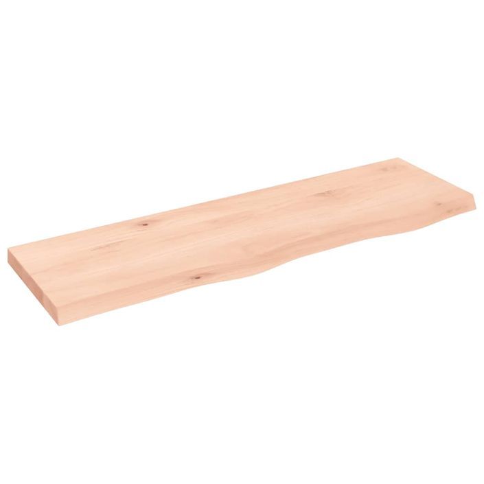 Étagère murale 100x30x(2-4) cm bois de chêne massif non traité - Photo n°1