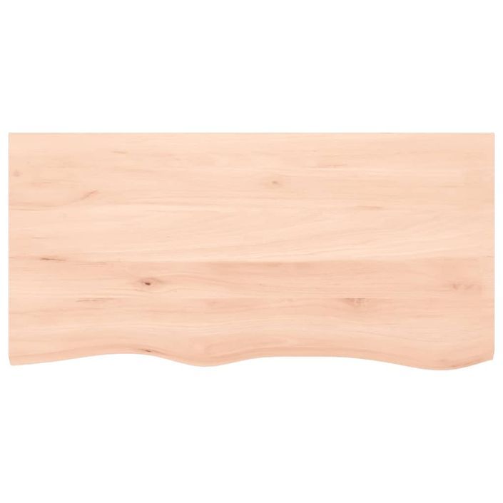 Étagère murale 100x50x(2-4) cm bois de chêne massif non traité - Photo n°3