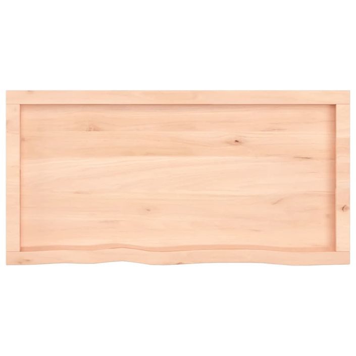 Étagère murale 100x50x(2-4) cm bois de chêne massif non traité - Photo n°4