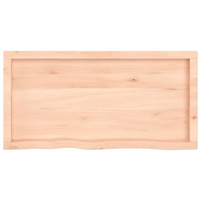 Étagère murale 100x50x(2-6) cm bois de chêne massif non traité - Photo n°5