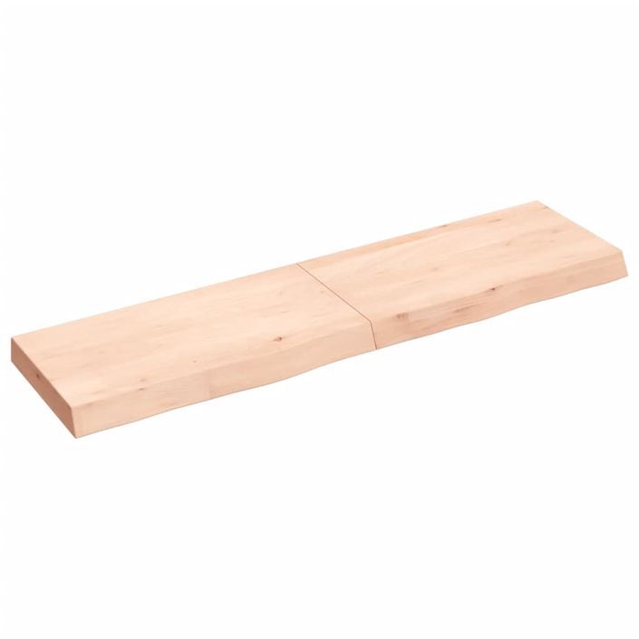 Étagère murale 120x30x(2-6) cm bois de chêne massif non traité - Photo n°1