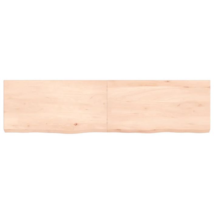 Étagère murale 120x30x(2-6) cm bois de chêne massif non traité - Photo n°4