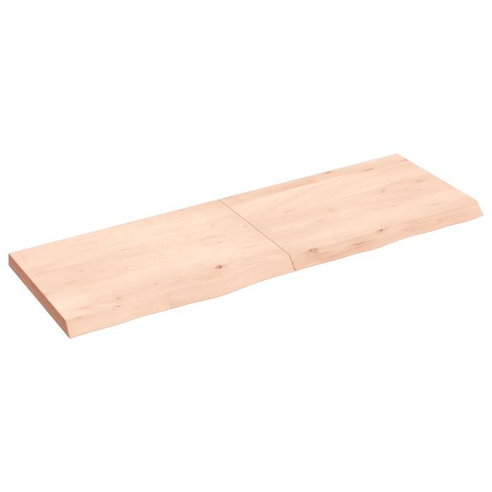 Étagère murale 120x40x(2-4) cm bois de chêne massif non traité - Photo n°1