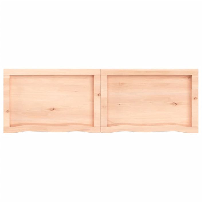 Étagère murale 120x40x(2-4) cm bois de chêne massif non traité - Photo n°6