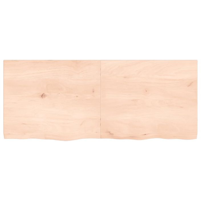 Étagère murale 120x50x(2-4) cm bois de chêne massif non traité - Photo n°4