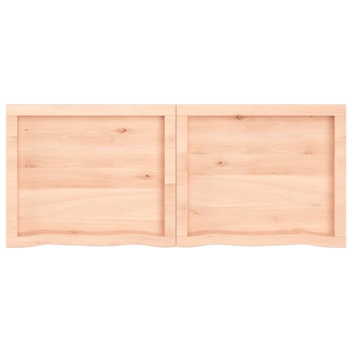 Étagère murale 120x50x(2-4) cm bois de chêne massif non traité - Photo n°5