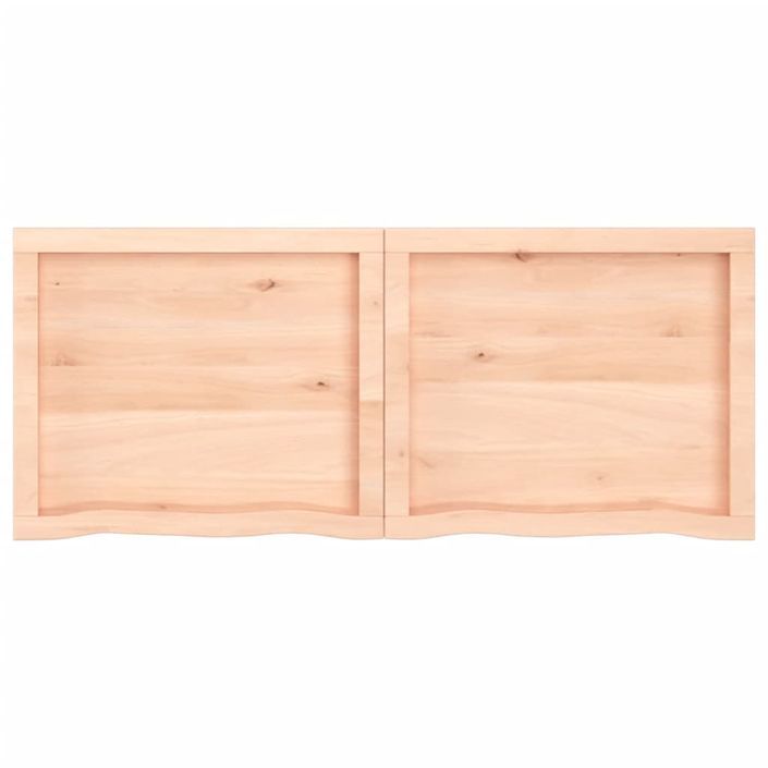 Étagère murale 120x50x(2-6) cm bois de chêne massif non traité - Photo n°5