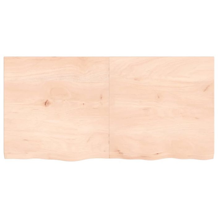 Étagère murale 120x60x(2-4) cm bois de chêne massif non traité - Photo n°4