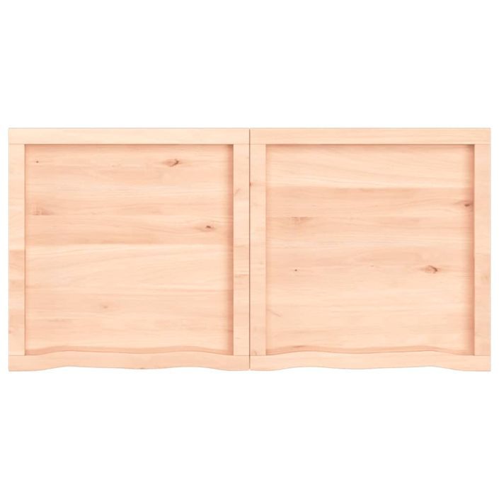 Étagère murale 120x60x(2-4) cm bois de chêne massif non traité - Photo n°5