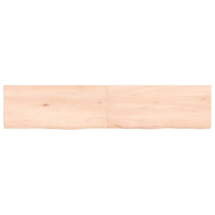 Étagère murale 140x30x(2-4) cm bois de chêne massif non traité - Photo n°4