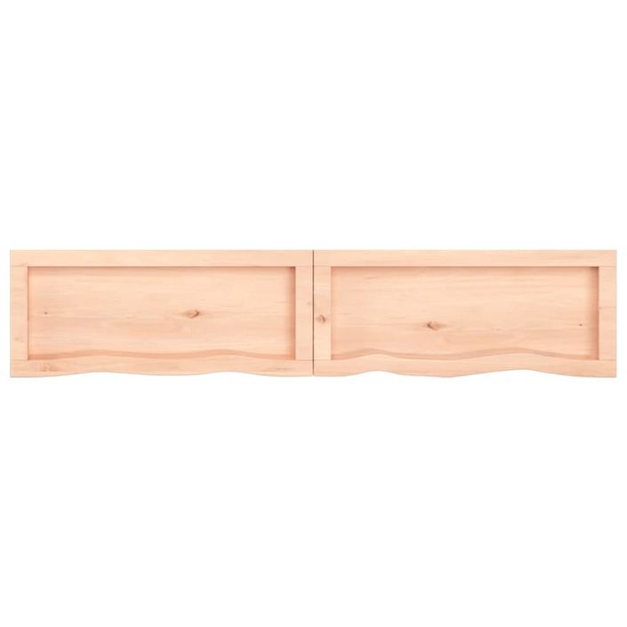 Étagère murale 140x30x(2-4) cm bois de chêne massif non traité - Photo n°5