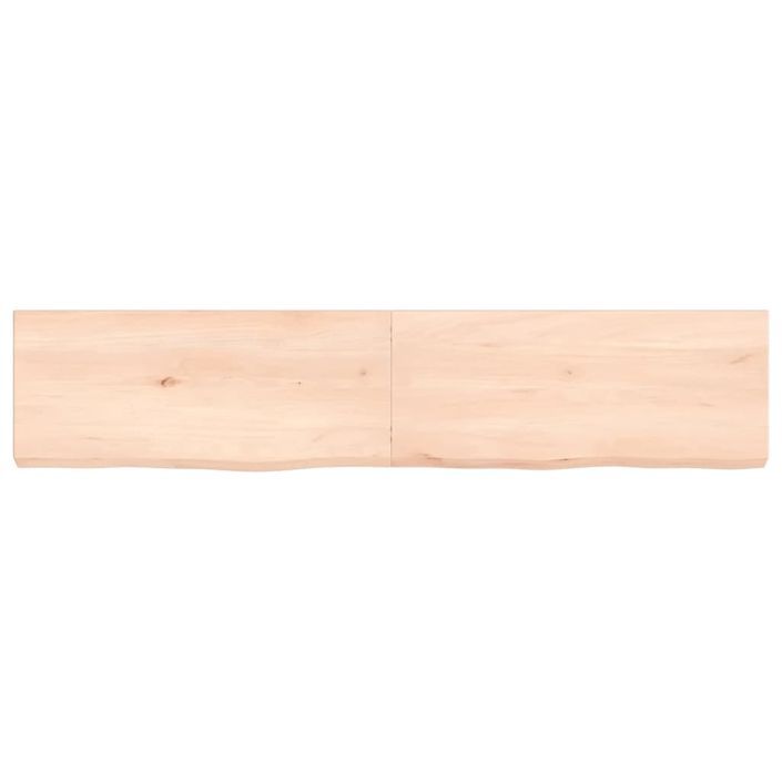 Étagère murale 140x30x(2-6) cm bois de chêne massif non traité - Photo n°3