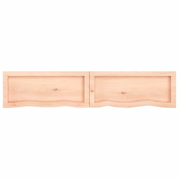 Étagère murale 140x30x(2-6) cm bois de chêne massif non traité - Photo n°4