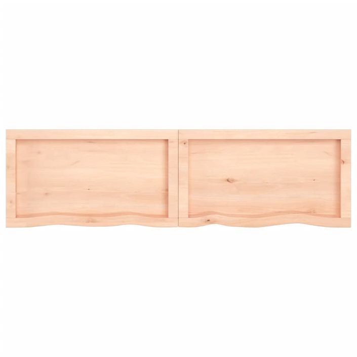 Étagère murale 140x40x(2-4) cm bois de chêne massif non traité - Photo n°5