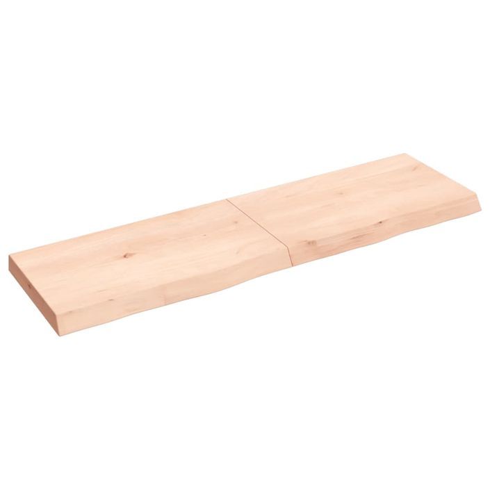 Étagère murale 140x40x(2-6) cm bois de chêne massif non traité - Photo n°1