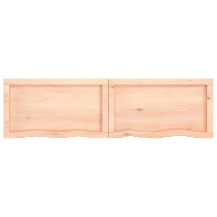 Étagère murale 140x40x(2-6) cm bois de chêne massif non traité - Photo n°5