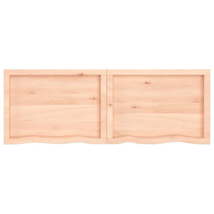 Étagère murale 140x50x(2-4) cm bois de chêne massif non traité - Photo n°5