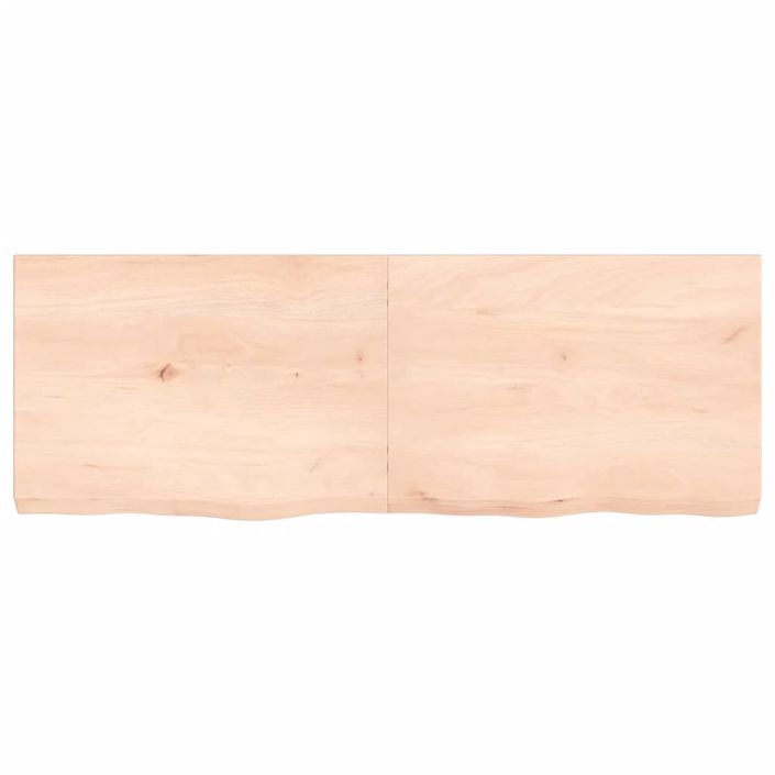 Étagère murale 140x50x(2-6) cm bois de chêne massif non traité - Photo n°4