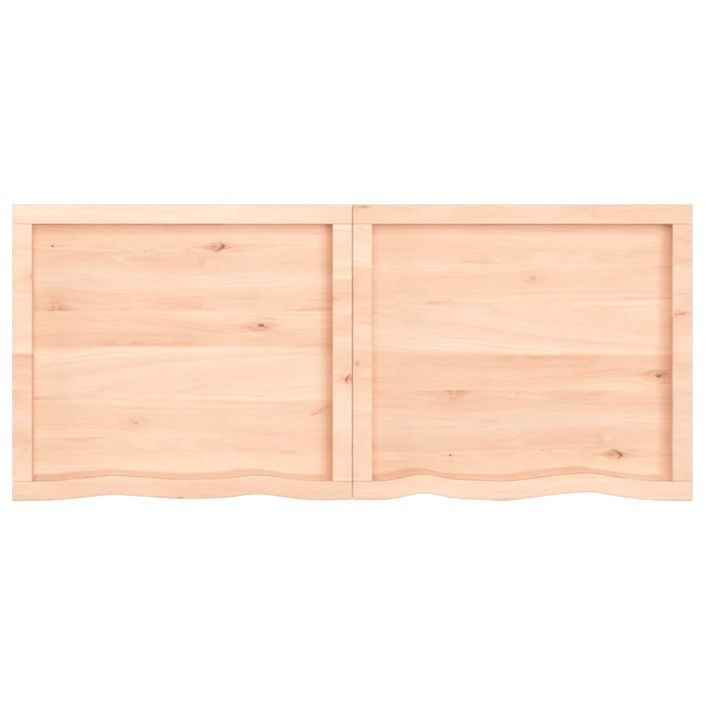 Étagère murale 140x60x(2-4) cm bois de chêne massif non traité - Photo n°5