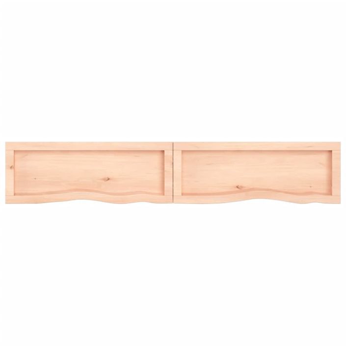 Étagère murale 160x30x(2-4) cm bois de chêne massif non traité - Photo n°5