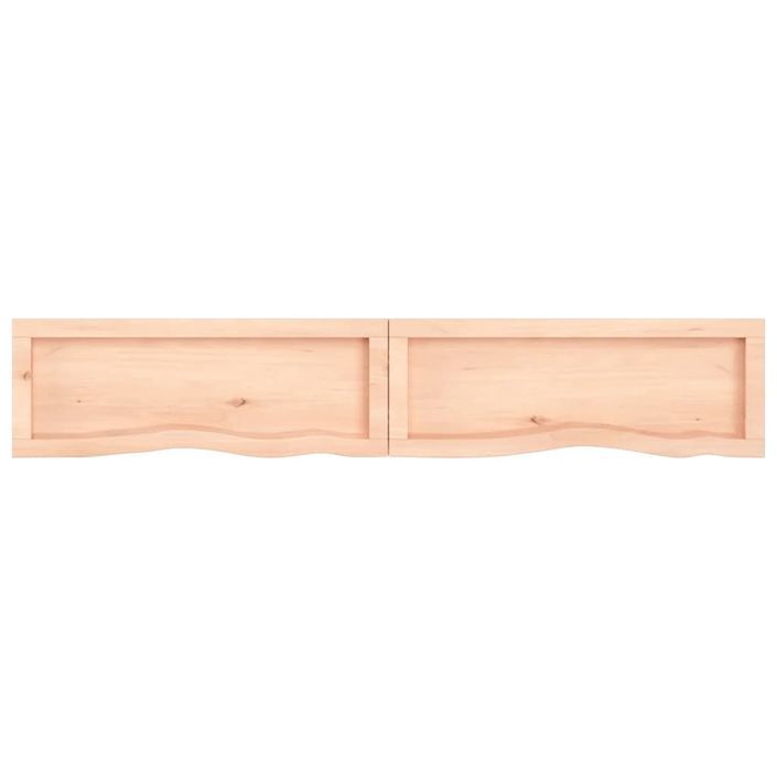 Étagère murale 160x30x(2-6) cm bois de chêne massif non traité - Photo n°5