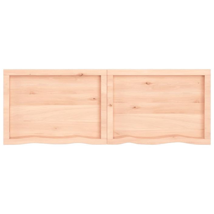 Étagère murale 160x50x(2-4) cm bois de chêne massif non traité - Photo n°4