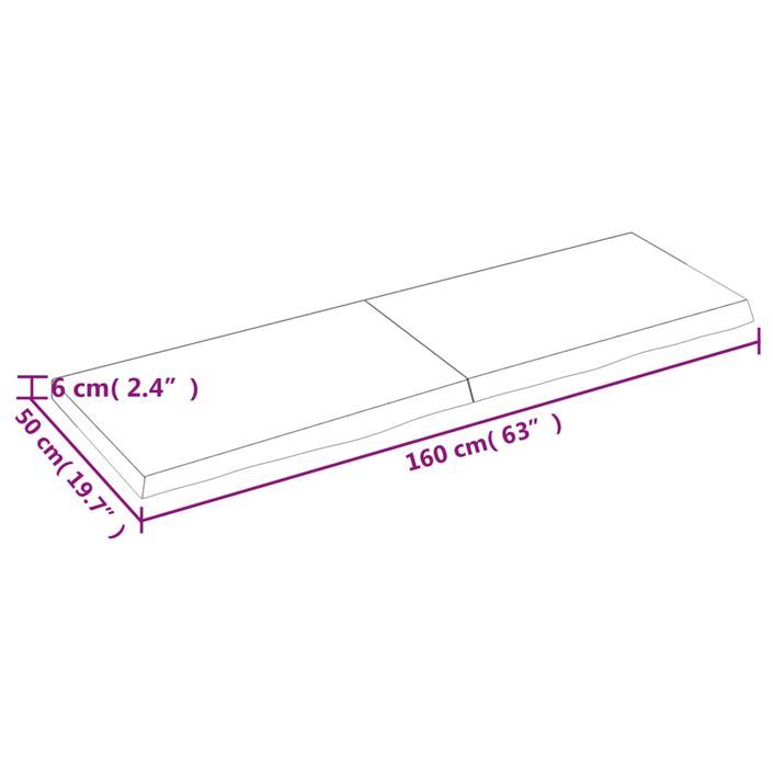 Étagère murale 160x50x(2-6) cm bois de chêne massif non traité - Photo n°10