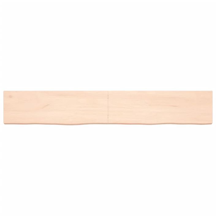 Étagère murale 180x30x(2-6) cm bois de chêne massif non traité - Photo n°4