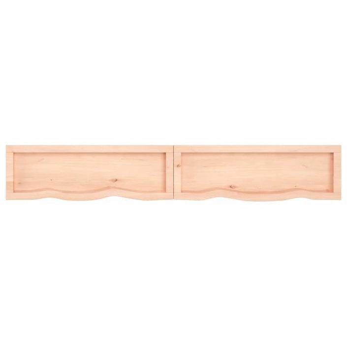 Étagère murale 180x30x(2-6) cm bois de chêne massif non traité - Photo n°5