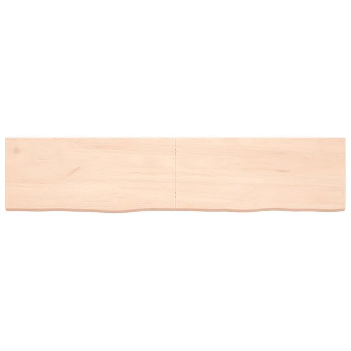 Étagère murale 180x40x(2-4) cm bois de chêne massif non traité - Photo n°3