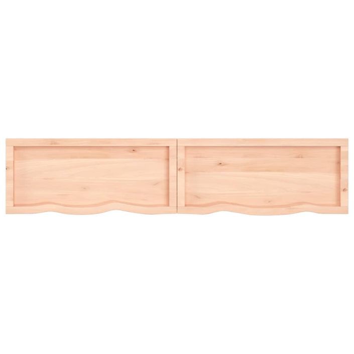 Étagère murale 180x40x(2-4) cm bois de chêne massif non traité - Photo n°4