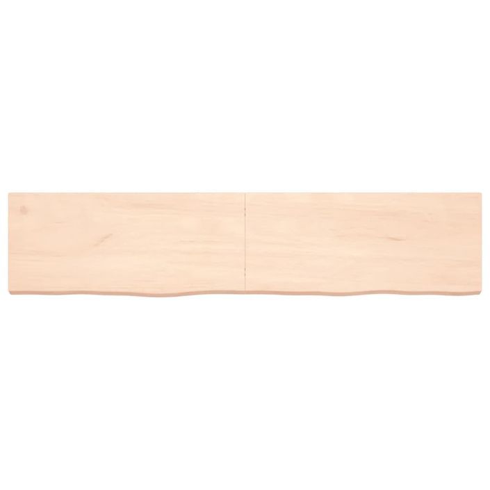 Étagère murale 180x40x(2-6) cm bois de chêne massif non traité - Photo n°4