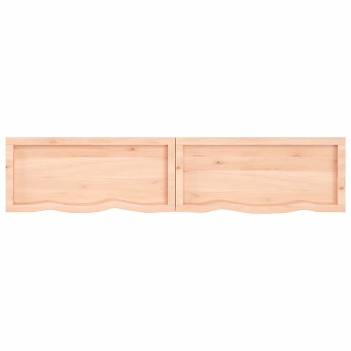 Étagère murale 180x40x(2-6) cm bois de chêne massif non traité - Photo n°5