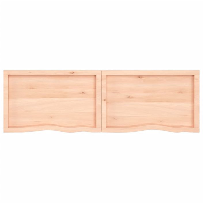 Étagère murale 180x50x(2-6) cm bois de chêne massif non traité - Photo n°5