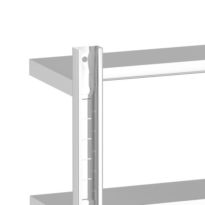 Étagère murale 2 niveaux 50x23,5x60 cm argenté acier inoxydable - Photo n°9