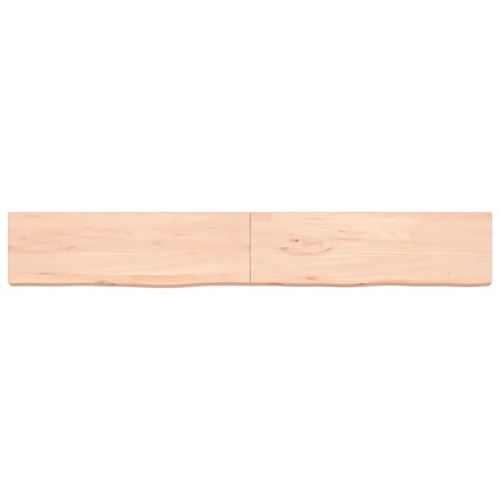 Étagère murale 200x30x(2-6) cm bois de chêne massif non traité - Photo n°4