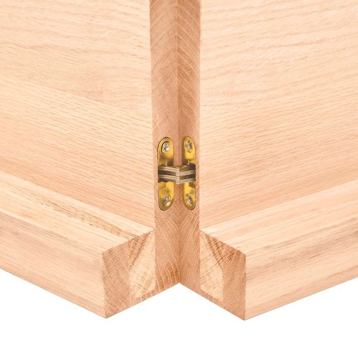 Étagère murale 200x30x(2-6) cm bois de chêne massif non traité - Photo n°8