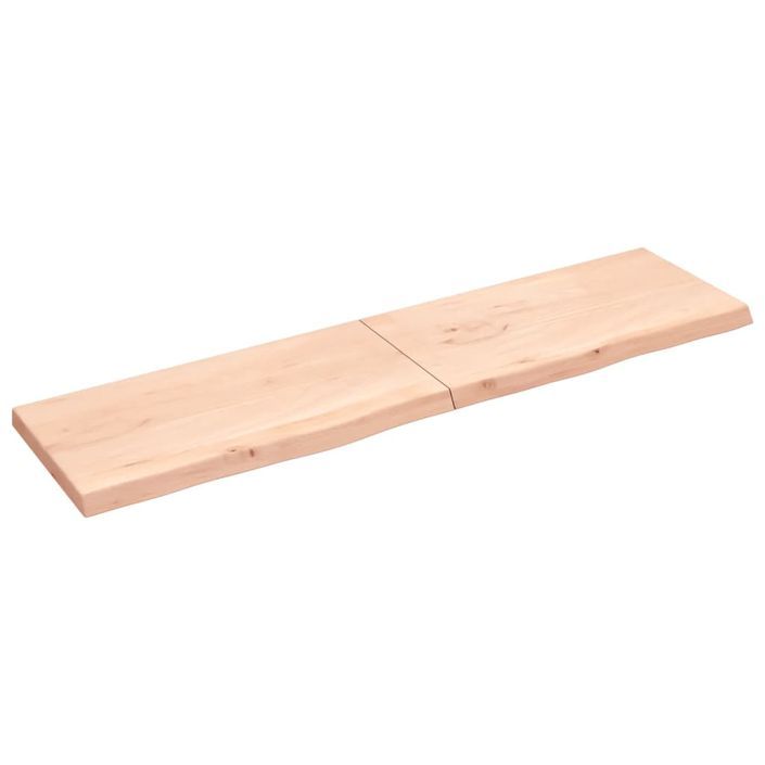 Étagère murale 200x50x(2-6) cm bois de chêne massif non traité - Photo n°1