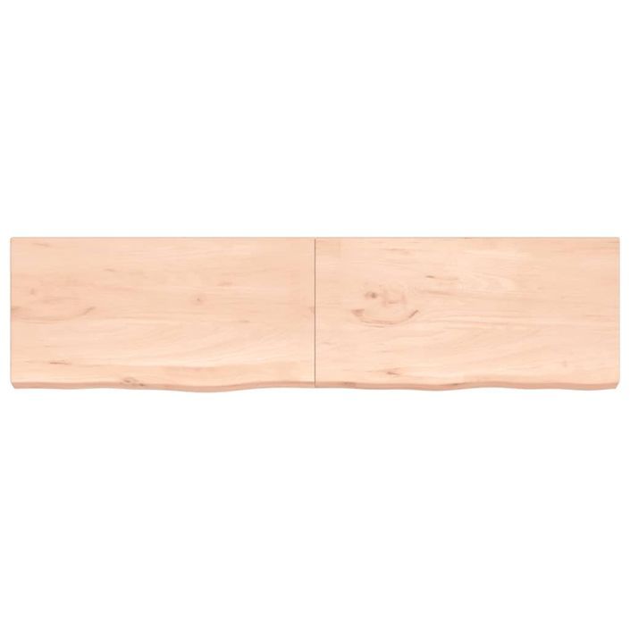 Étagère murale 200x50x(2-6) cm bois de chêne massif non traité - Photo n°4