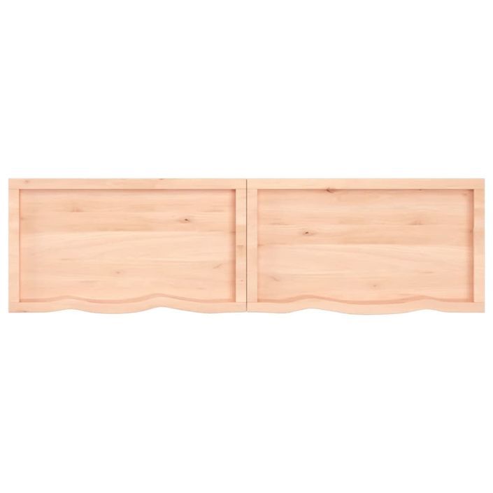 Étagère murale 200x50x(2-6) cm bois de chêne massif non traité - Photo n°5