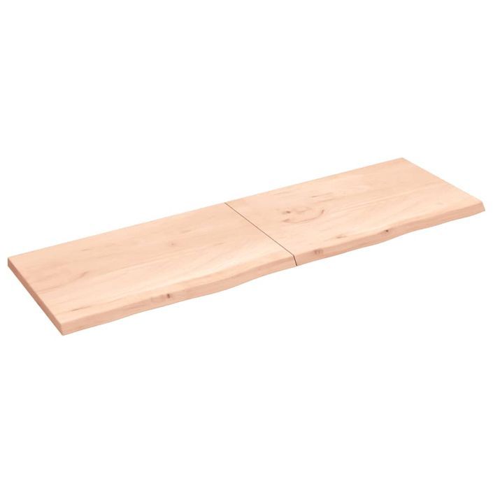 Étagère murale 200x60x(2-4) cm bois de chêne massif non traité - Photo n°1