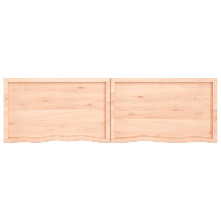 Étagère murale 200x60x(2-4) cm bois de chêne massif non traité - Photo n°4