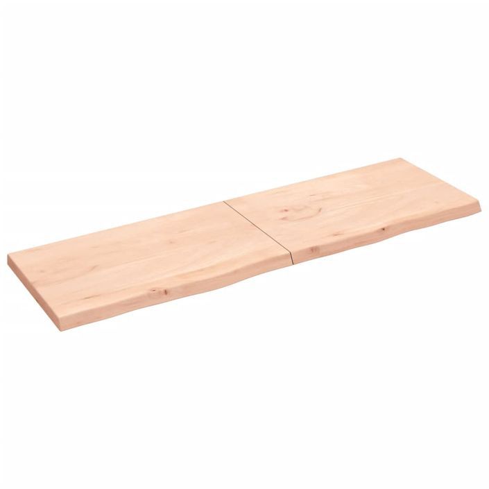 Étagère murale 200x60x(2-6) cm bois de chêne massif non traité - Photo n°1