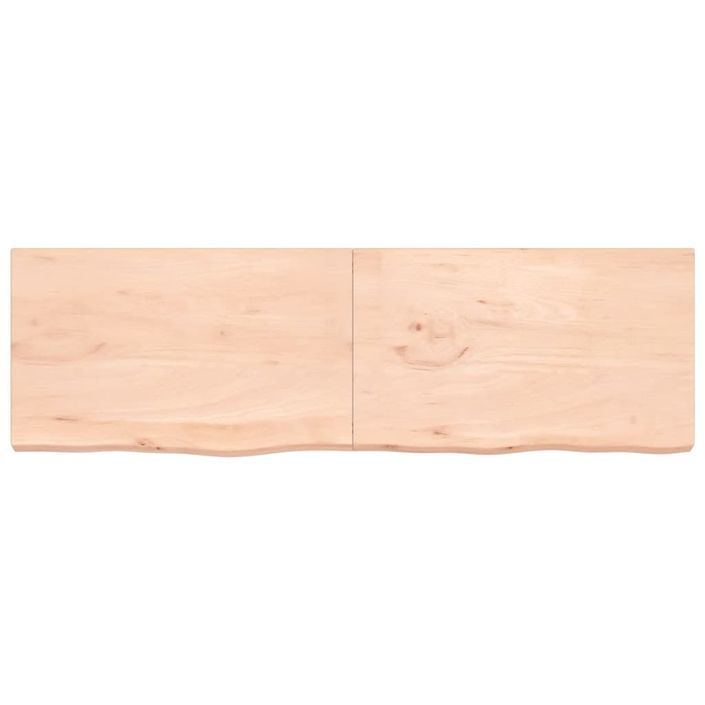 Étagère murale 200x60x(2-6) cm bois de chêne massif non traité - Photo n°4