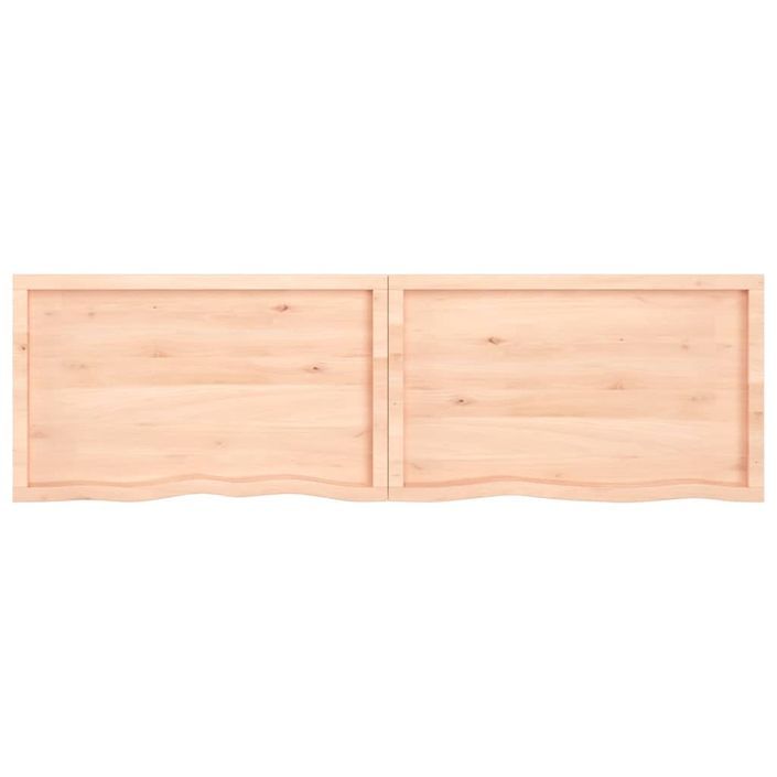 Étagère murale 200x60x(2-6) cm bois de chêne massif non traité - Photo n°5