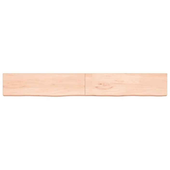 Étagère murale 220x30x(2-6) cm bois de chêne massif non traité - Photo n°4