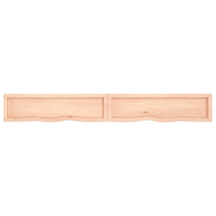 Étagère murale 220x30x(2-6) cm bois de chêne massif non traité - Photo n°5