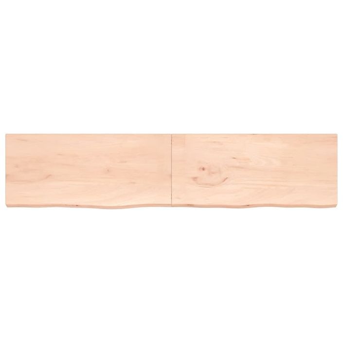 Étagère murale 220x50x(2-4) cm bois de chêne massif non traité - Photo n°3