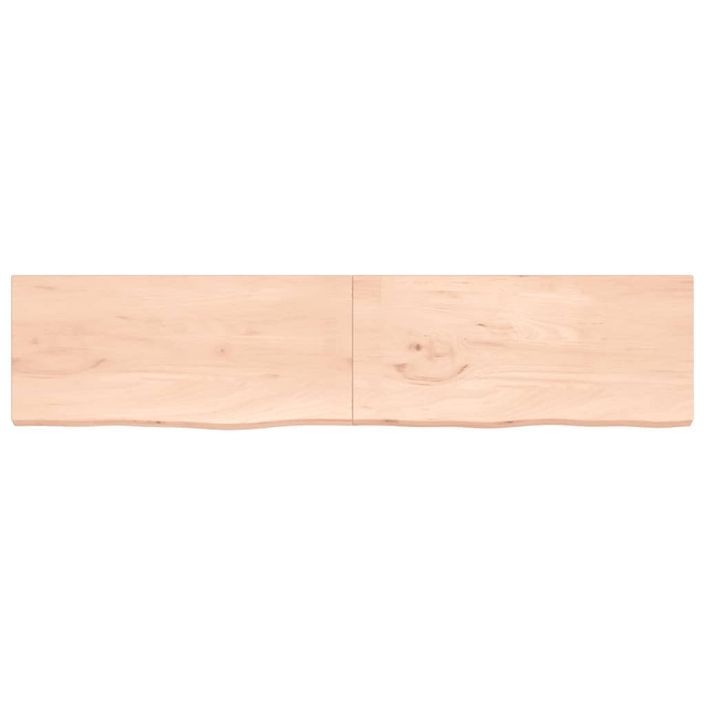 Étagère murale 220x50x(2-4) cm bois de chêne massif non traité - Photo n°4