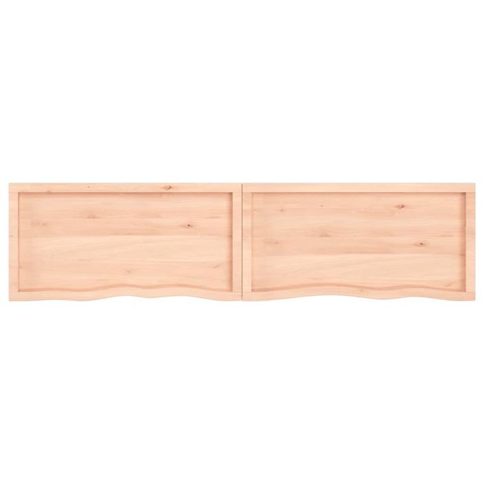 Étagère murale 220x50x(2-4) cm bois de chêne massif non traité - Photo n°5